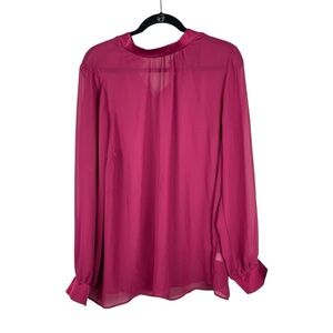 Torrid Burgundy Red Sheer Long Sleeve Blouse size 2X